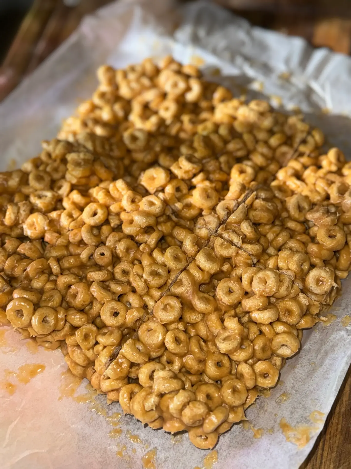 3 Ingredient Peanut Butter & Honey Cheerio Bars