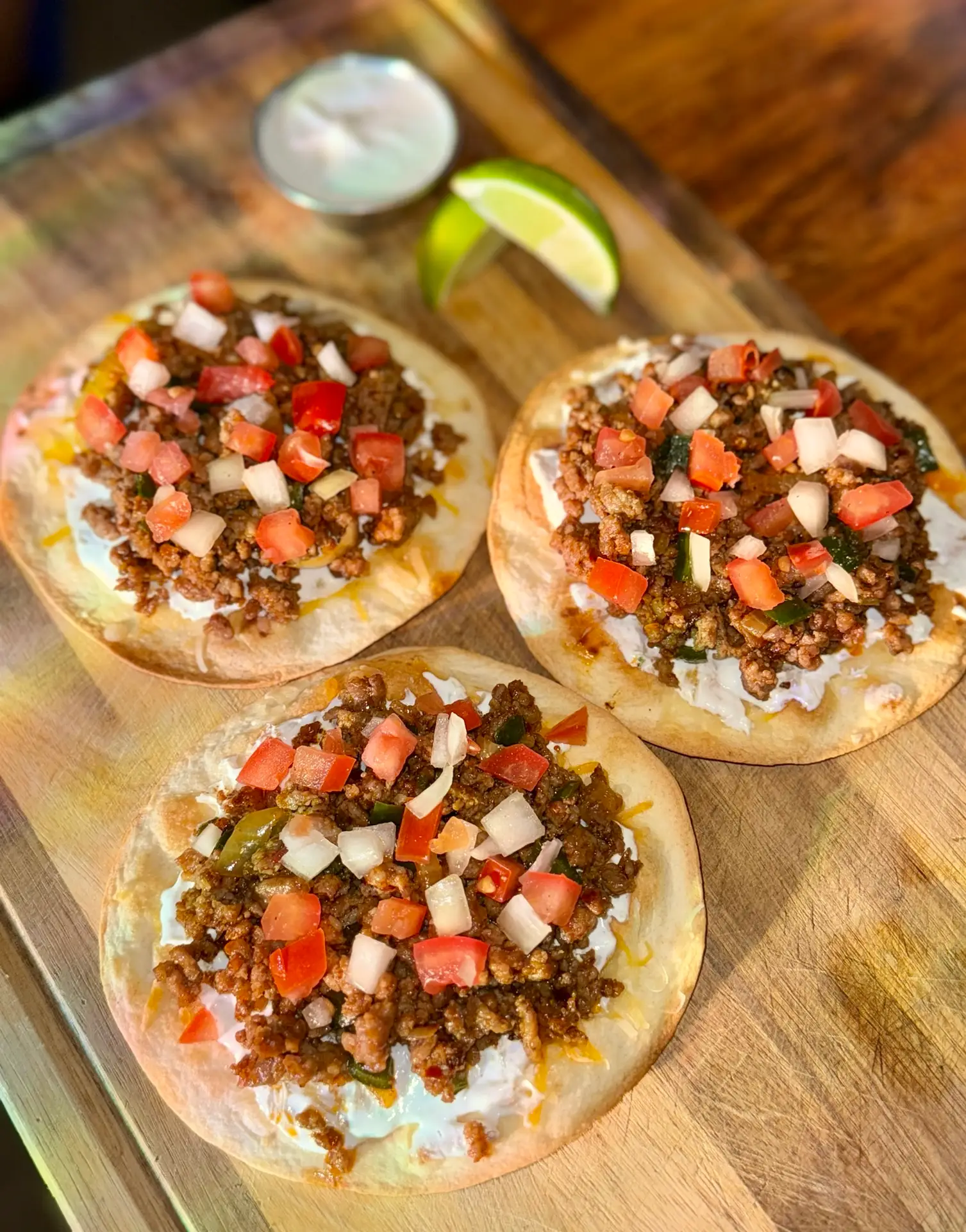 Delicious Ground Pork Tostadas: with Fresh Pico de Gallo
