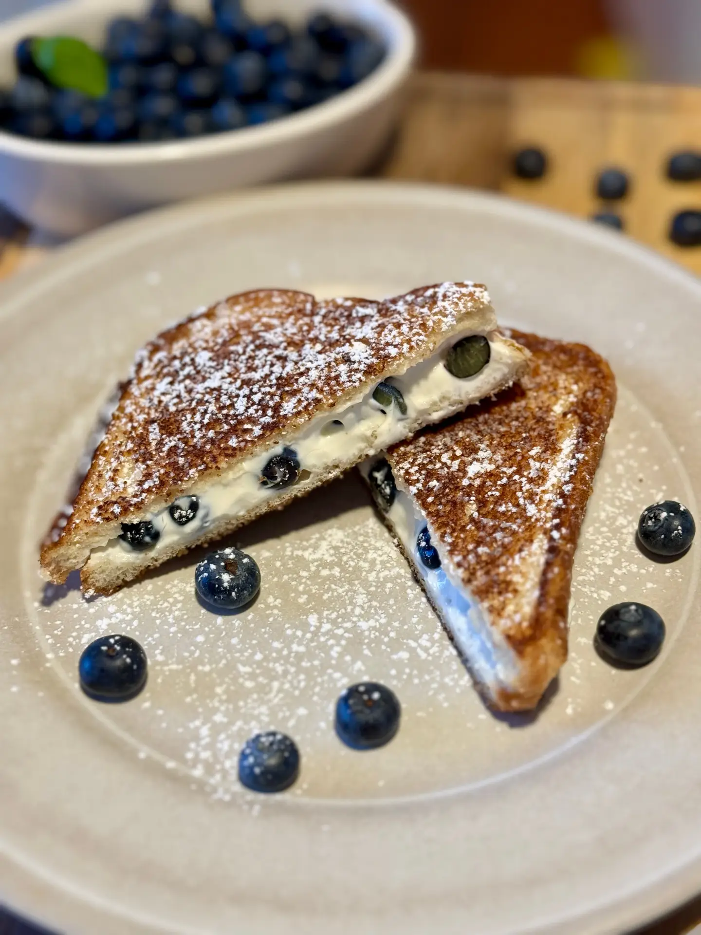 Sweet and Savory Blueberry Breakfast Grilled Cheese